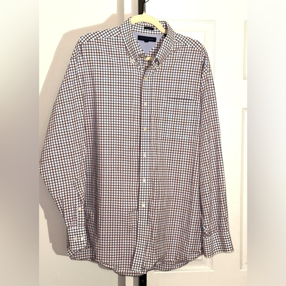 Tommy Hilfiger Custom Fit Blue Long Sleeve Button Down Men’s 17 1/2 - Picture 2 of 10